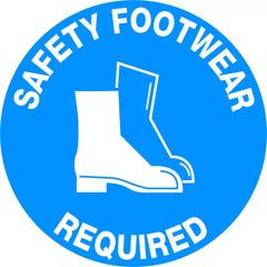 Uniform Safety Signs - 400mm dia - Anti-Slip Floor Graphics - Concrete - Safety Footwear Required | FG1108