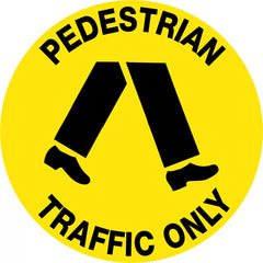 Uniform Safety Signs - 400mm dia - Anti-Slip Floor Graphics - Concrete - Pedestrian Traffic Only | FG1112