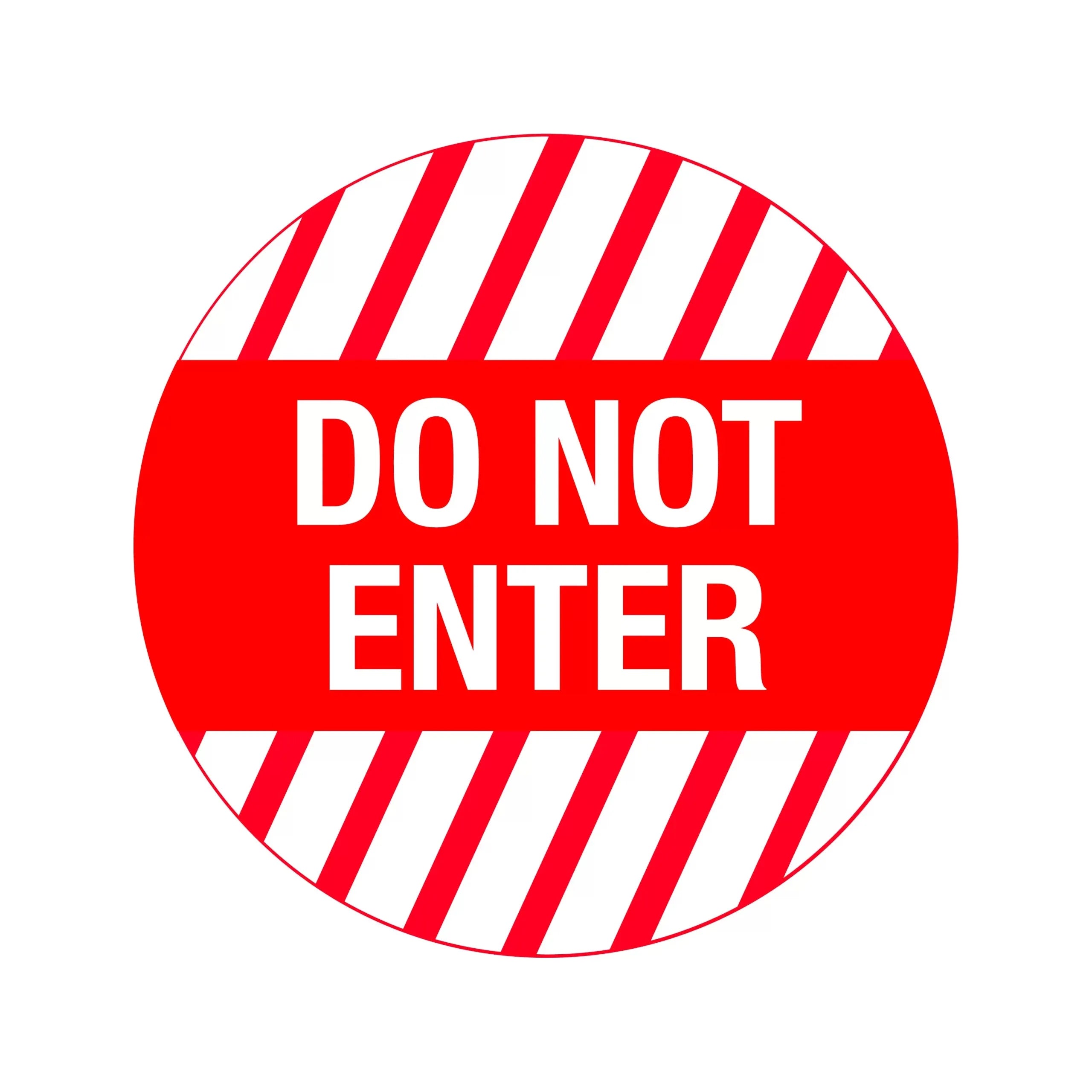 Uniform Safety Signs - 400mm dia - Anti-Slip Floor Graphics - Concrete - Do Not Enter | FG1117