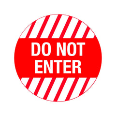 Uniform Safety Signs - 400mm dia - Anti-Slip Floor Graphics - Concrete - Do Not Enter | FG1117
