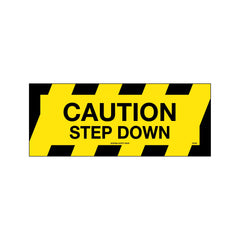 Uniform Safety Signs - 450x180mm - Anti-Slip Floor Graphics - Concrete - Caution Step Down | FG1120