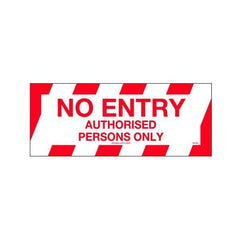Uniform Safety Signs - 450x200mm - Anti Slip Floor Graphics - Concrete - No Entry Authorised Persons Only | FG1126