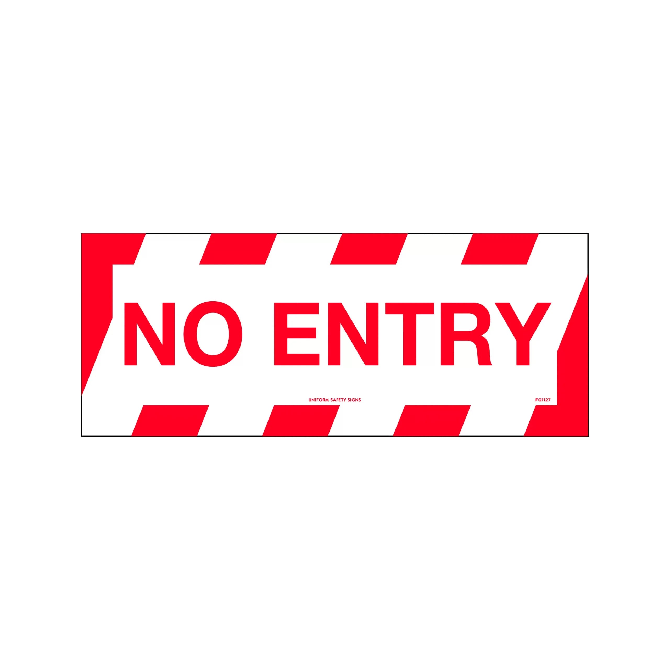 Uniform Safety Signs - 450x200mm - Anti Slip Floor Graphics - Concrete - No Entry | FG1127