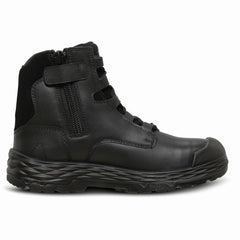 Mack - Boot Force S3 Zip Safety Zip Side Unisex Black Size 8.5 | MKFORCZS3BBF085