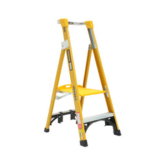 Gorilla - Platform ladder Fibreglass 0.6m (2ft) Fibreglass Aluminium 180kg Heavy Duty Industrial | FPL002-HD