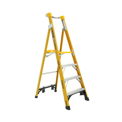 Gorilla - Platform ladder Fibreglass 1.2m (4ft) Fibreglass Aluminium 180kg Heavy Duty Industrial | FPL004-HD