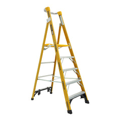 Gorilla - Platform ladder Fibreglass 1.5m (5ft) Fibreglass Aluminium 180kg Heavy Duty Industrial | FPL005-HD