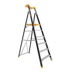 Gorilla - Platform ladder 6 Step (1.74m) Pro-Lite Fibreglass 150kg Industrial, FPL006-PRO