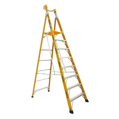 Gorilla - Platform ladder Fibreglass 2.4m (8ft) Fibreglass Aluminium 180kg Heavy Duty Industrial | FPL008-HD
