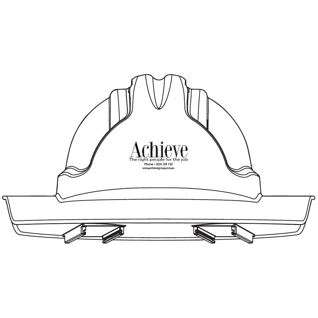 Frontier -  Broad Brim Hard Hat White vented With Achieve logo | 9322297301549