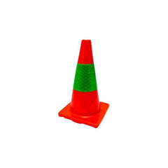 Frontier -  Frontier Traffic Cone Reflect Orange with Green Reflective Tape 450mm 150mm Class1 | 9322297060910