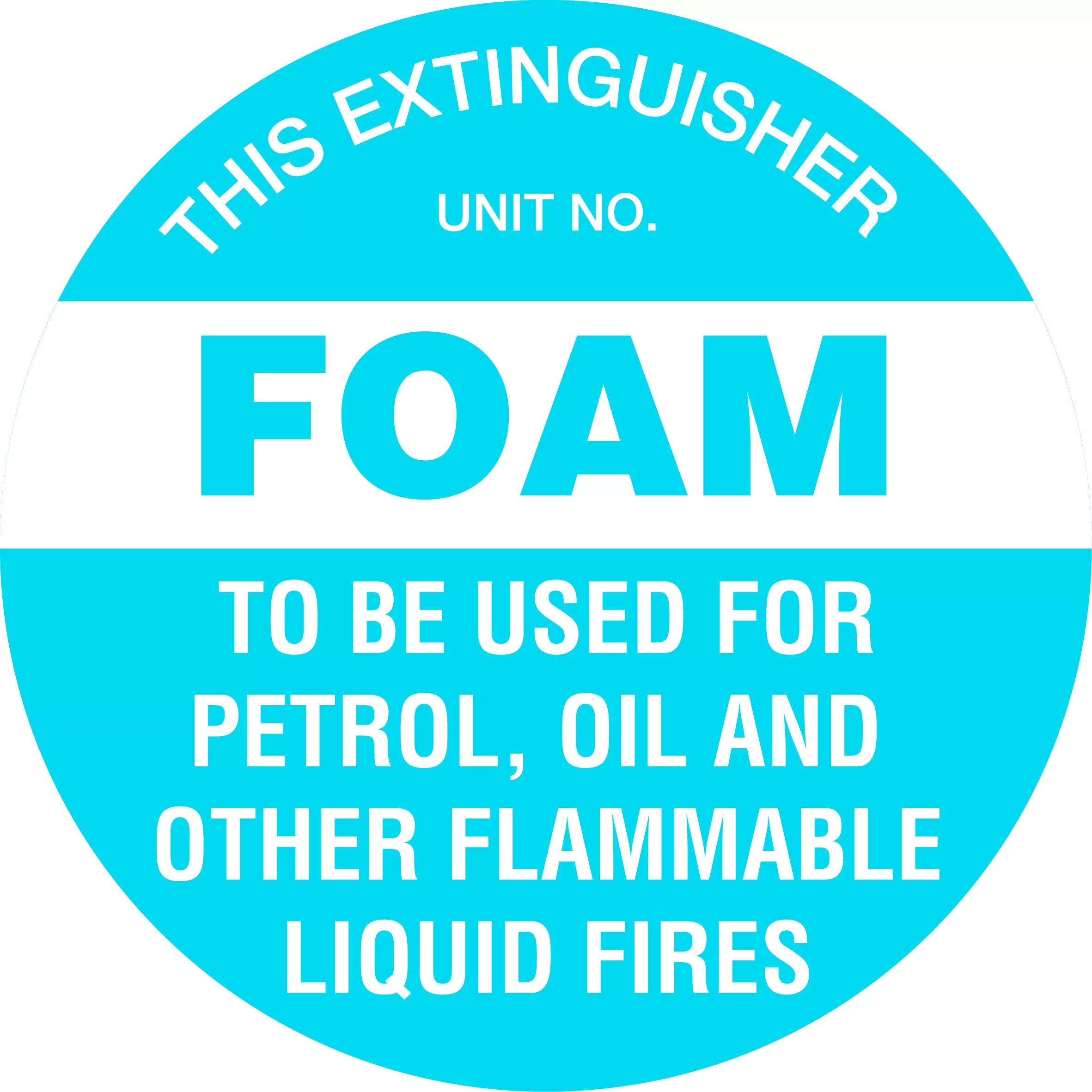 Uniform Safety Signs - 225x225mm - Poly - Off Wall - Fire Extinguisher Marker - Foam (Blue) | FRL02OWP