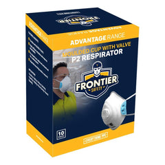 Frontier -  Frontier P2 Moulded Cup Respirator with valve, 10 units per box | 9322297096292