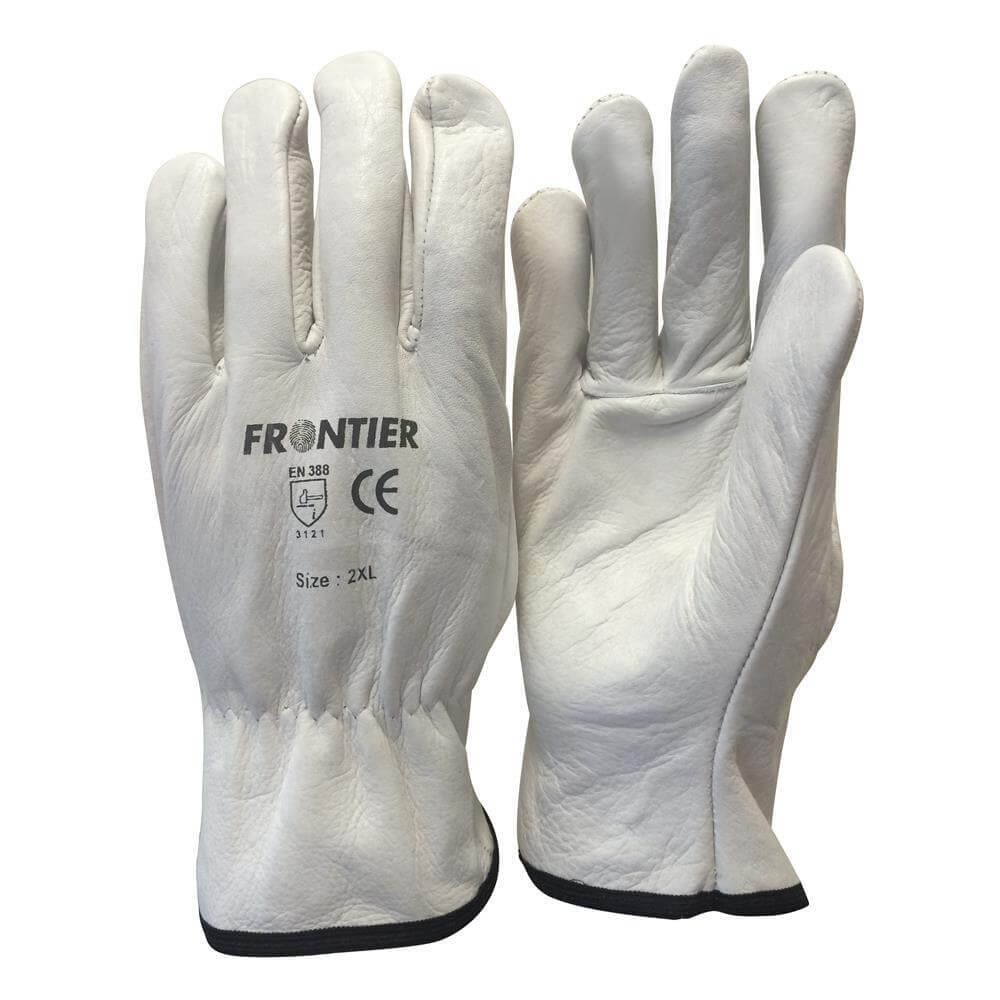 Frontier -  Glove Standard Rigger Cowgrain White Size Small | 9322297077284