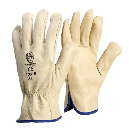 Frontier -  Glove Premium Cowhide Rigger Beige Size Small | 9322297058337