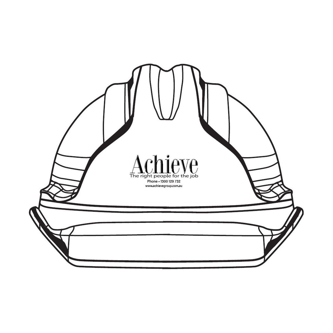 Frontier -  H/Hat White vented with Achieve logo | 9322297301693