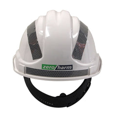 Frontier -  H/Hat White Vented With Programmed front logo and Zero Harm rear logo + RT3 Refl Tape | 9322297301716