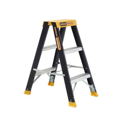 GORILLA - Gorilla Double sided A-frame ladder 3 Step (0.85m) Pro-Lite Fibreglass 150kg Industrial - FSM003-PRO