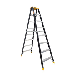 Gorilla - Double sided A-frame ladder 8 Step (2.35m) Pro-Lite Fibreglass 150kg Industrial | FSM008-PRO