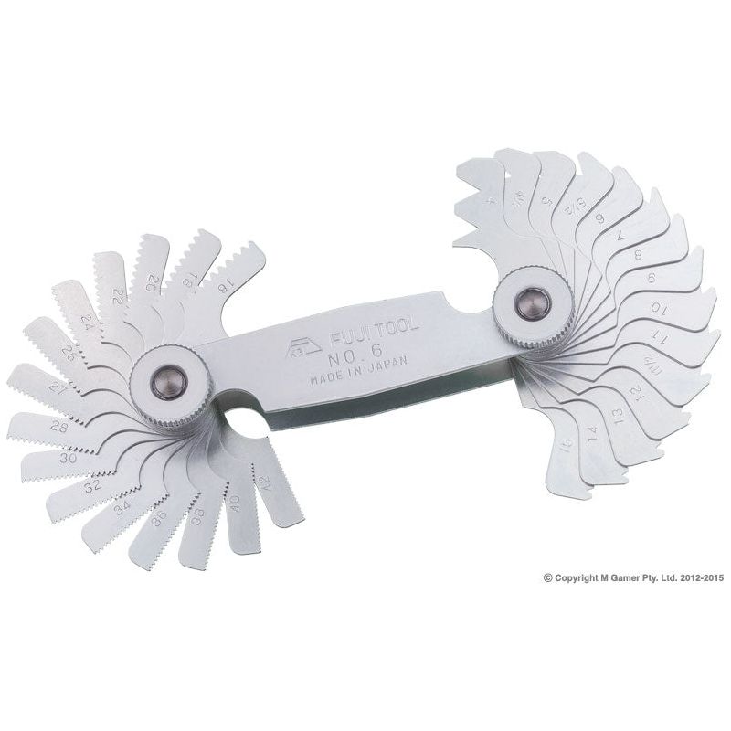 Fuji Tool - Screw Pitch Gauge Unified 4 to 42 tpi 30 leaves | FT006