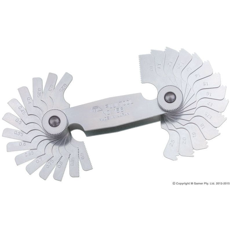 Fuji Tool - Screw Pitch Gauge 0.25 to 2.5mm 28 leaves | FT156