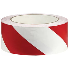 Uniform Safety Signs - 72mm x 33mtr - Floor Marking Tape - Red and White | FT2RW