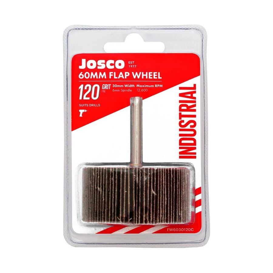 Josco - Flap Wheel 60 x 30 - 120G 6 Spindle Packaged | FW6030120C
