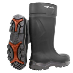 Maxisafe - XtremeGrip Black Polyurethane Gumboots Composite Toecap - Size 9 | FWS804-9