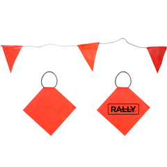Rally - Safety Flag - Plain - Long Load, 300mm, Orange | SPFLLPLA