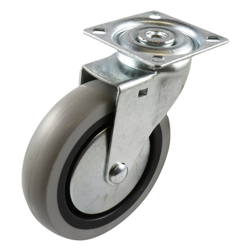 EHI - 100mm Grey Rubber Swivel Plate Castor | G12A33G100