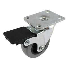 EHI - 50mm Grey Rubber Swivel Plate Brake Castor | G12W33G50