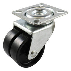 EHI - 50mm Black Polypropylene Twin Swivel Plate Castor | G22A00G50