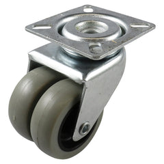 EHI - 50mm Grey Rubber Twin Swivel Plate Castor | G22A33G50