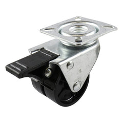 EHI - 50mm Black Polypropylene Twin Svl Plate Brake Castor | G22W00G50