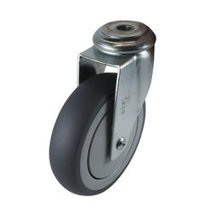 EHI - 125mm Grey Rubber Bolt Hole Castor | G61AZ44K125