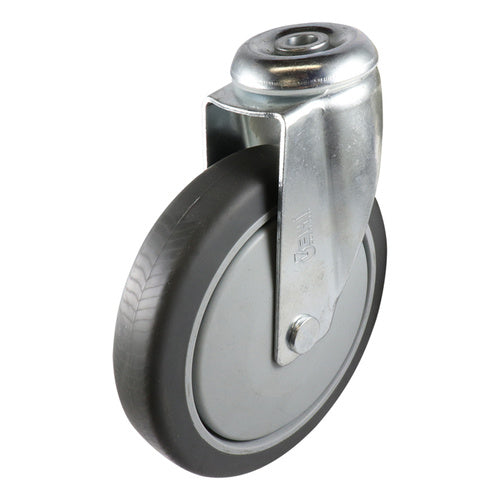 EHI - 150mm Grey Rubber Bolt Hole Castor | G61AZ44K150