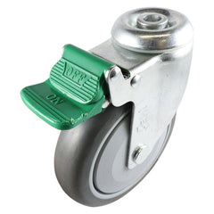EHI - 150mm Grey Rubber Bolt Hole D/lock Castor | G61DZ44K150