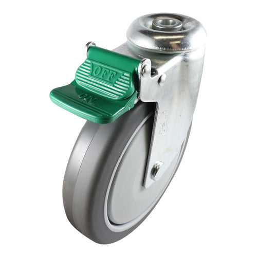 EHI - 150mm Grey Urethane Bolt Hole D/lock Castor | G61DZ45K150