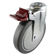 EHI - 150mm Grey Urethane Bolt Hole Brake Castor | G61TZ45K150