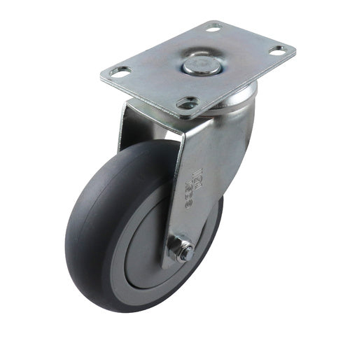 EHI - 100mm Grey Rubber Swivel Plate Castor | G62AZ44K100