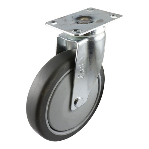 EHI - 150mm Grey Rubber Swivel Plate Castor | G62AZ44K150