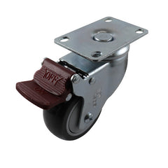 EHI - 75mm Grey Rubber Swivel Plate Brake Castor | G62TZ44K75