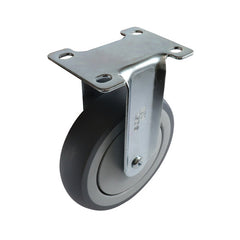 EHI - 125mm Grey Rubber Fixed Plate Castor | G63AZ44K125