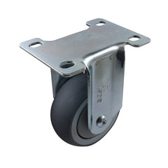EHI - 75mm Grey Rubber Fixed Plate Castor | G63AZ44K75