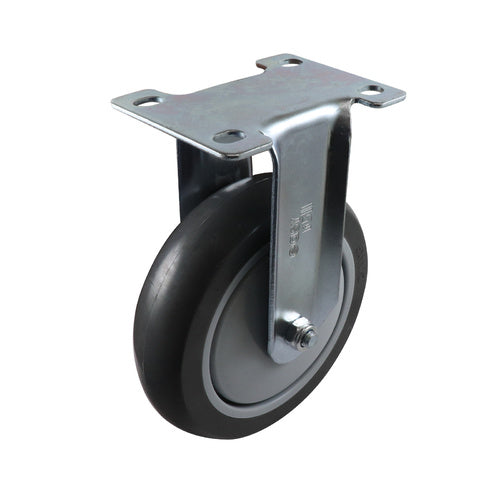 EHI - 125mm Grey Urethane Fixed Plate Castor | G63AZ45K125