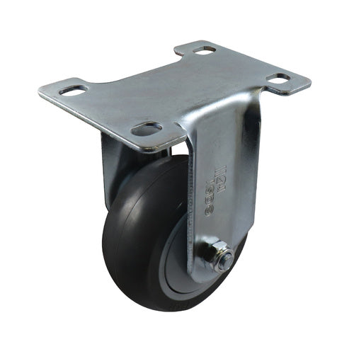 EHI - 75mm Grey Urethane Fixed Plate Castor | G63AZ45K75