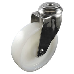 EHI - SS 125mm White Nylon Bolt Hole Castor | G71AS48G125