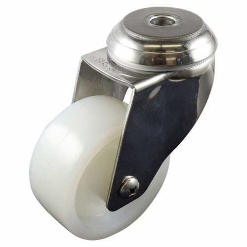 EHI - SS 75mm White Nylon Bolt Hole Castor | G71AS48G75