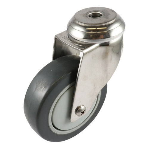 EHI - SS 100mm Grey Urethane Bolt Hole Castor | G71AS63K100