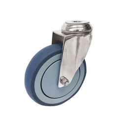 EHI - SS 125mm Grey Urethane Bolt Hole Castor | G71AS63K125